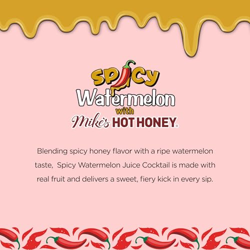 Image of AriZona Spicy Watermelon x Mikes Hot Honey |Fruit Juice| 22 Fl Oz (12 Pack)
