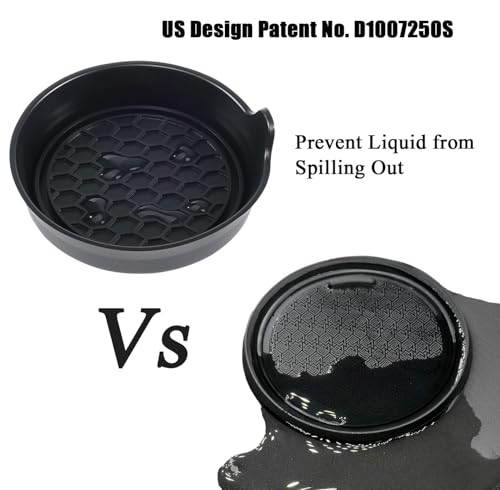 Image of Amooca 4-Pack Car Cup Coaster Silicone Spill-Proof Cup Holder Inserts