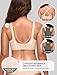 OEAK Womens Seamless Scalloped Bras No Underwire Push Up Full Coverage Bra Comfortable Soft Convertible Everyday Tshirt Bra Nude,L