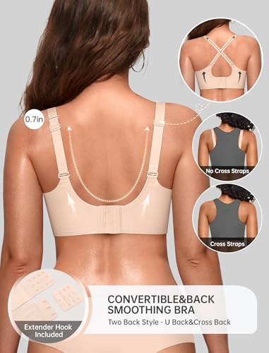 Image of OEAK Women Value Series Jelly Bras Wireless Pushup Convertible Bra | Everyday Essentials,Comfortable Bralettes,No Underwire,Full Coverage,Support Lift,Tshirt,Soft,Seamless,Scalloped