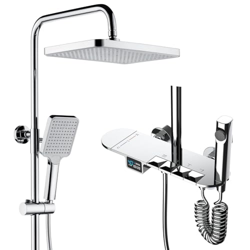 Système de douche thermostatique à affichage LED et commandes piano intuitives