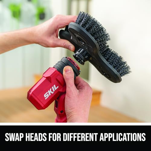 Image of SKIL PWR CORE 20 20V Power Scrubber Kit with Cordless Power Brush for Cleaning, Includes 2.0 Ah Battery and Charger - PB5100D-12