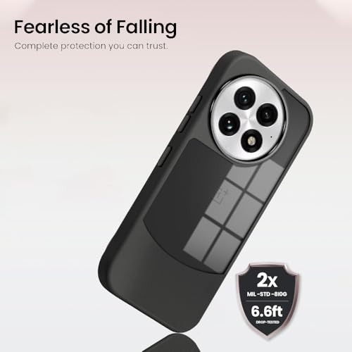 Image of KARWAN️Fusion Edge Leather Transparent Mobile Back Case | Slim Fit | Anti-Fingerprint| Scratch-Resistant | Premium Grip | Shockproof case | Back Cover for Oneplus 13R || Black
