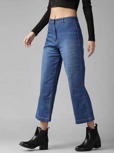 Image of GUTI Womens High Rise Crop Length Jeans()