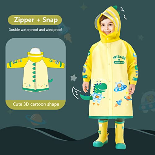 Image of Kids Raincoats Hooded Rain Poncho Waterproof Rain Jacket Boys Girls Rain Suit Cute 3D Cartoon Rainwear 2-12 Years
