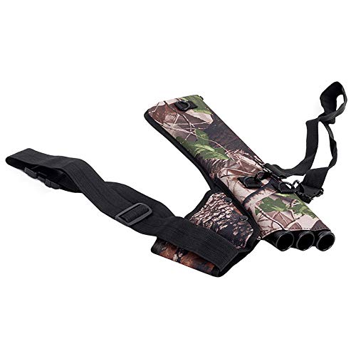 XQK 3 Tubos Tiro con Arco Carcaj Flechas Soporte Arco Bolsa De Transporte Correa De Correa Ajustable Accesorios De Caza para Bosque Al Aire Libre...