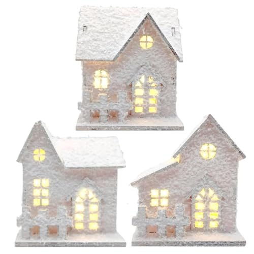 Maisons de Noël illuminées LED en matériau durable de haute qualité - 3