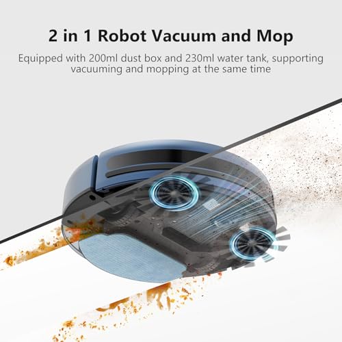 Image of Robot Vacuum Cleaner, Smart Robotic Vacuum Wi-Fi Connected, App Control, Compatible with Alexa and Google Assistant, Automatic Self-Charging Robot Vacuum Perfect for Pet Hair, Carpets and Hard Floors
