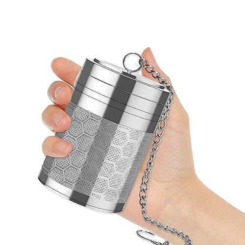 Numola Large Tea Infusers for Loose Tea, Extra Fine Mesh Large Tea Strainer for Spice Cooking, 304 Stainless Steel Tea with Extended Chain Hook for Teapot Cup