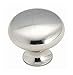 Amerock Anniversary Round Cabinet Knob 1-3/16 in. Dia. 1 in. Sterling Nickel 1 pk