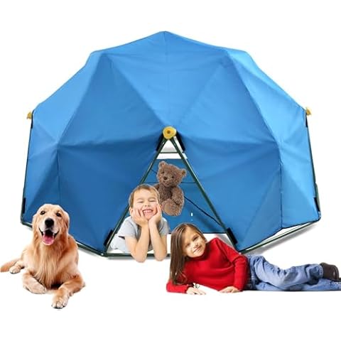 SMkidsport 10FT Climbing Dome with Hammock and Tent, Dome Climber with Canopy and Mat for Kids, Playground Set for Outdoor Backyard, Great Protection to Your Climbing Structure for All Weather, Green Cover