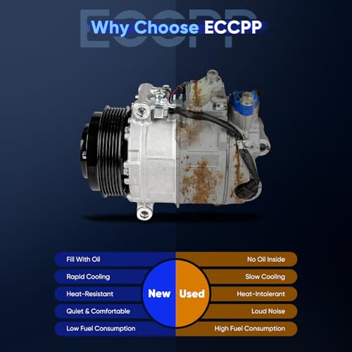 Image of ECCPP AC Compressor for Mercedes-Benz C230 C240 C250 C280 C300 CL500 CLK320 2001-2011 AC Compressor with Clutch