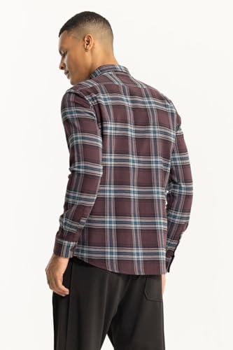 Image of SNITCH Brown Checks Cotton Shirt