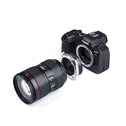 Image of EF-EOS R Pro Auto Focus Lens Mount Adapter with Security Lock Compatible with Canon EF /EF-S Lens to RF Mount Camera EOS R R5 R5C R6 RP C70 Red Komod,Idea for Large Lens