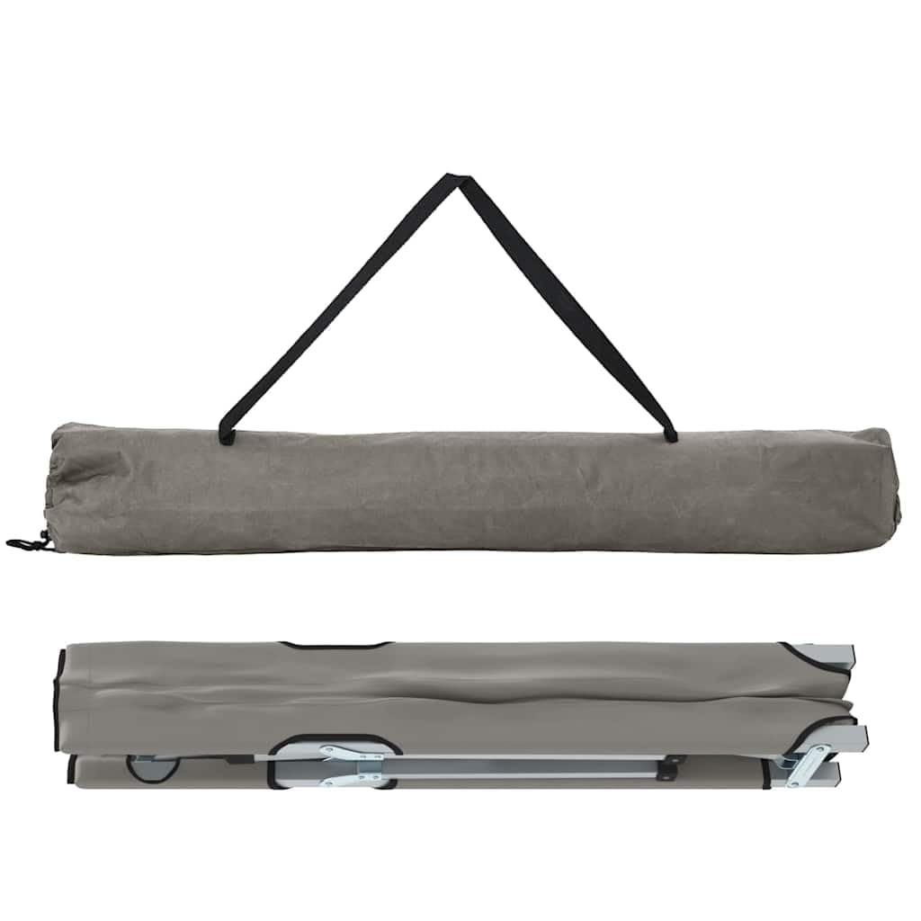 Klapp Schlafbett Campingbett faltbar grau 194 x 62,5 x 42,5 cm Stahlrahmen leicht tragbar kompakt für Outdoor Garten Festival Notfall Übernachtung Erwachsene Kinder bequem