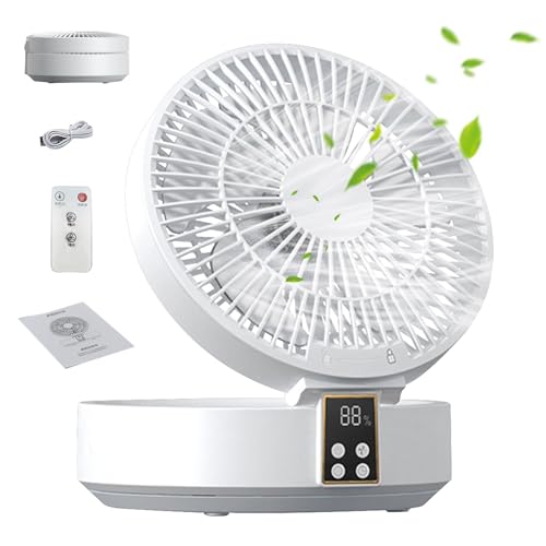 Ventilador de escritorio de pared,Circulador de aire portátil - Ventilador de mesa compacto para una refrigeración eficiente,Circulador de aire eficiente con control remoto para oficinas en el hogar
