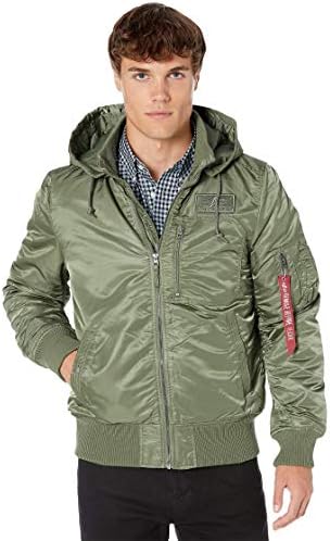 Men's MA-1 Hooded Rib Bomber Jacket