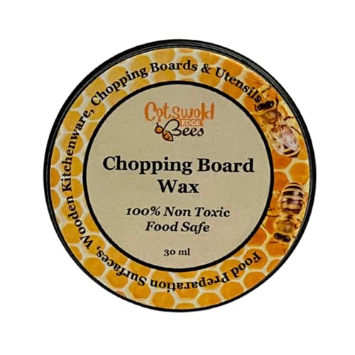 Chopping Board Wax & Oil Natural Beeswax Wood Conditioner for Boards Utensils & Worktops Food Safe Polish (30ml)