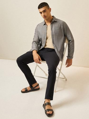 Image of THE BEAR HOUSE Men's Cotton Slim Fit Chinos
