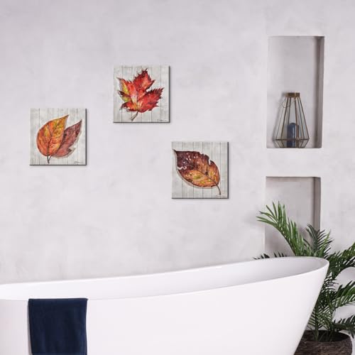 Fallpicturescanvaswallartautumnfallseasonalsetof3mapleleaveswalldecorforlivingroombedroomkitchendecorationfarmhousebathroomdecor12x12inches Urban Country Home Decor Fall pictures canvas wall art autumn fall seasonal set of 3 maple leaves wall decor for living room bedroom kitchen decoration farmhouse bathroom decor 12 x 12 inches urban country home decor