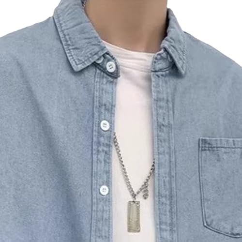Chaqueta ligera de mezclilla para hombre miniatura 6
