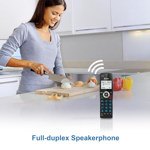 Image of AT&T GL2101-1M DECT 6.0 Cordless Phone with Call Block - Marble, Caller ID, Full-Duplex Speakerphone, 2 inch Backlit Display, Lighted Keypad