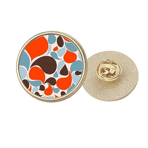 Broche ronde dorée Art Déco gouttelettes colorées pour réveiller un look