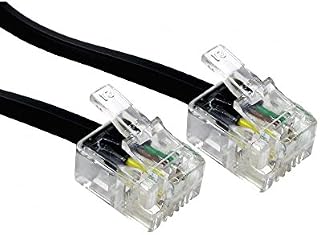 Premium ADSL/Fibre Broadband Cable - Premium Quality/Gold Plated Contact Pins/High Speed/Router or Modem to RJ11 Phone Socket or Microfilter for use with ADSL/FTTC/Fibre (2m, White)