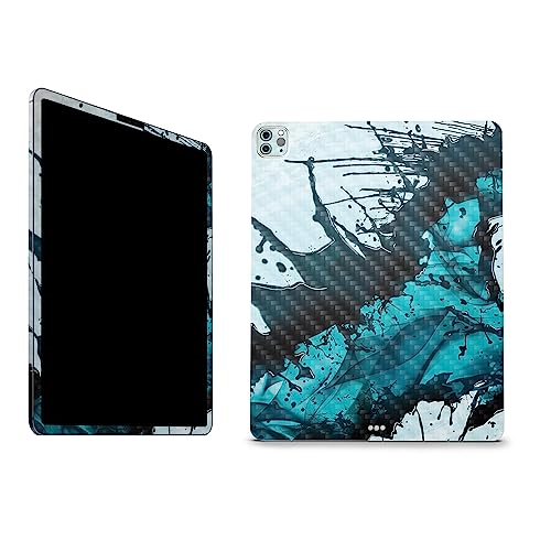 Image of MightySkins Carbon Fiber Skin Compatible with Apple iPad Pro 12.9 inch M2 6th Gen (2022) Full Wrap Kit - Wild Splash | Protective, Durable Textured Carbon Fiber Finish | Easy to Apply | Made in The USA