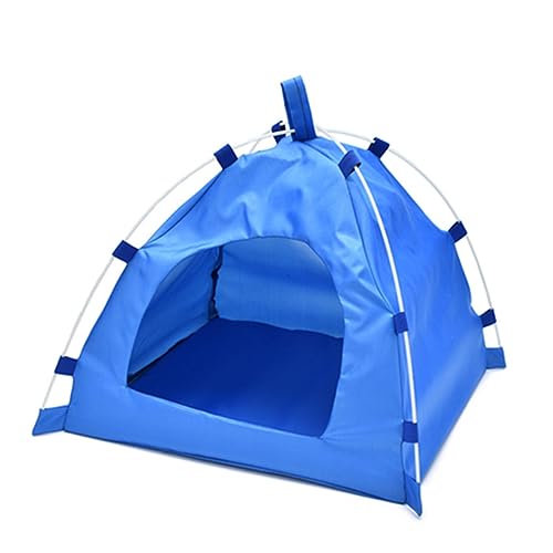 LIOOBO 犬用ベッド outdoor 不滅 ペット キャリア キャノピー ゴミ ケージ 犬のテント Blue