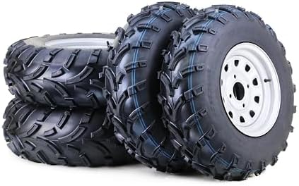 WANDA ATV Tires and Wheels Assembly Set 25x8-12 25x10-12 Light Mu...