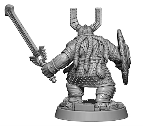Figura Enano Guerrero Kit de Resina 56mm ZHANGJING miniatura 2