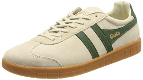 Image of Gola Men's Hurricane Suede Sneaker, Off White Evergreen Gum, 10