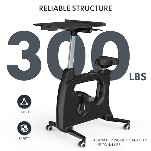 FLEXISPOT Exercise Bike Standing Desk Bike with Desktop Height