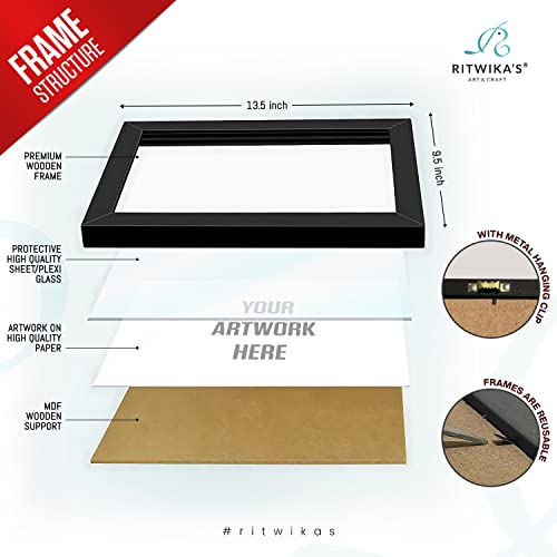 Image of Ritwika's Customised Photo Frame With Your Picture | Personalised Gift For Anniversary, Birthday, Wedding, Couples | Sizes 13.5 inch x 9.5 inch, Set of 1 and Two Frame Colours