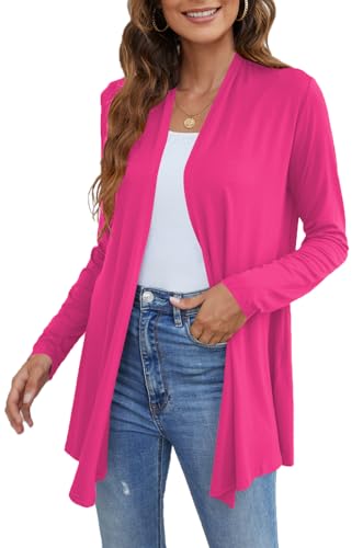 Image of Ladlop Women's Lightweight Open Front Cardigans Long Sleeve Casual Soft Drape Fall Cardigan