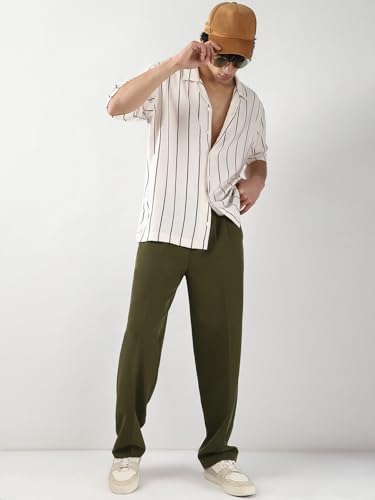 Image of Urbano Fashion Men's Loose Baggy Fit Solid Korean Pants Stretchable