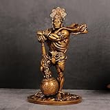 Artarium Big Bahubali Hanuman Statue for Home Decor Marble & Resin Lord Hanuman Idol Bajrang Bali Statues for Temple Decoration Hanuman Murti Showpiece Item, Height 7.48 Inch, Antique