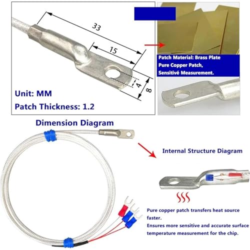 Sensor Pt100 de superficie 10M para solucionar fallos por sobrecalentamiento 2
