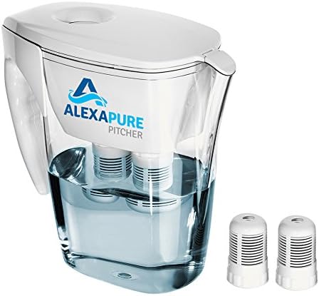 Alexapure Pitcher Water Filtration System, Reduces up to 92 Contaminants, BPA-Free 8-Cup Reservoir