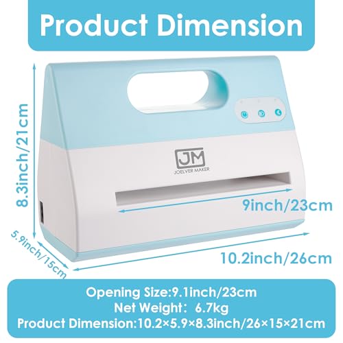 Portable Automatic A4 Die Cutting & Embossing Machine for Arts & Crafts, Scrapbooking & Cardmaking,9” Opening (Blue) - Image 4