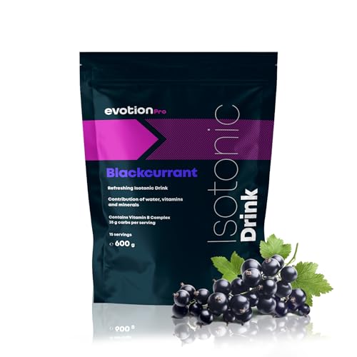 EVOTION PRO - Isotónico en Polvo 600 g - Electrolitos y Sales Minerales - Bebida Isotónica para Hidratación y Energía - Sabor Grosella negra (15 porciones)