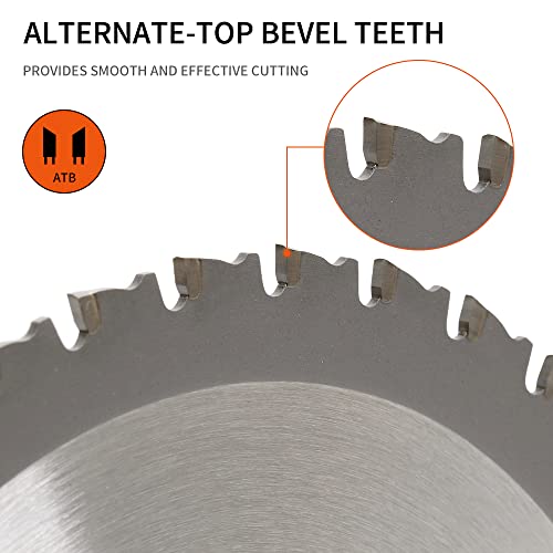 Bihoo 7-1/4 Inch 36T Metal Cutting Circular Saw Blades,Tct Carbide Saw Blades With 5/8 Inch Arbor For Cutting Metal,Iron #TOP2