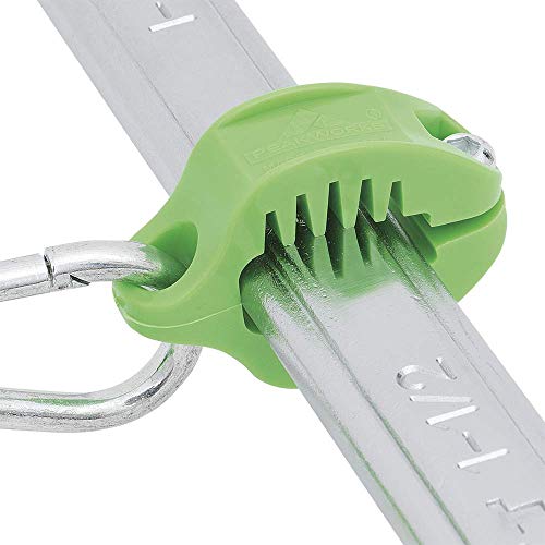 Image of Peakworks Tool Tethering System, 1-15 /16 inch x 9 /16 inch Flat Clamp, HDPE, Green, V8561601
