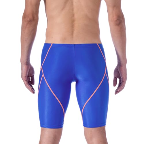 Image of MY KILOMETRE Men's Swimsuit Jammer Solid Swim Jammers Endurance Long Racing Training Swimsuit