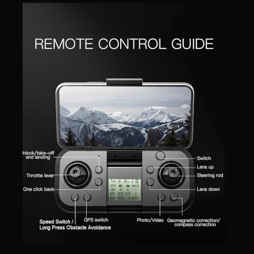 Image of Amitasha S33 GPS Drone 4K 1080p Dual HD Camera with Obstacle Avoidance Gesture Remote Control Flying Drone RC Mode Brushless Motor 2x1800mAh Rechargeable Battery