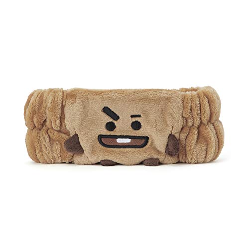 BT21 Official Merchandise by Line Friends - SHOOKY Spa Makeup Hair Wrap Headbands, Brown