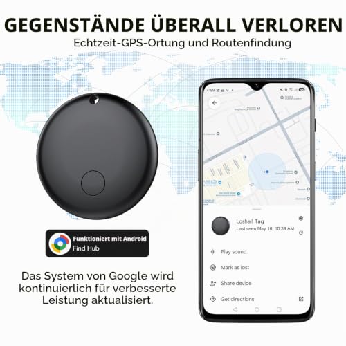 Tracker Tag Android Smart Tag, Schlüsselfinder KeyFinder kompatibel mit Google Mein Gerät Finden APP (Android NUR)… – Ansicht 3