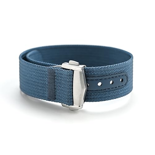 Image of WAMD Premium Single Layer Ribbed NATO Watch Strap with Deployant Folding Clasp