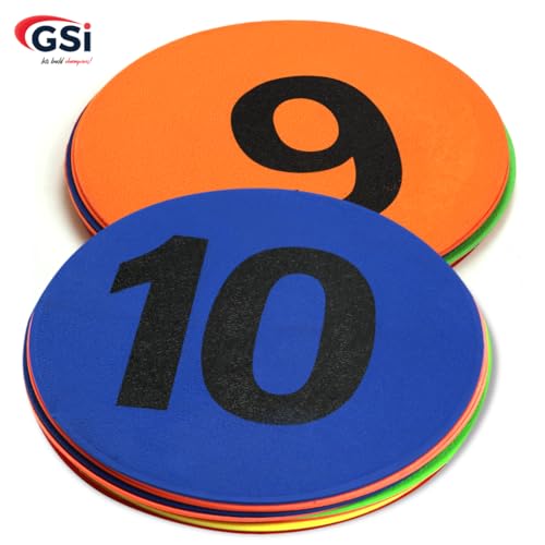 Image of GSi Spot Markers - Non-Slip Non-Toxic Poly Spots - Floor Markers for PE, Sports & Classroom Activities